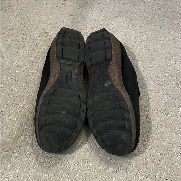 Earth Black Leather women’s clog shoes, size 9 - Picture 2 of 5